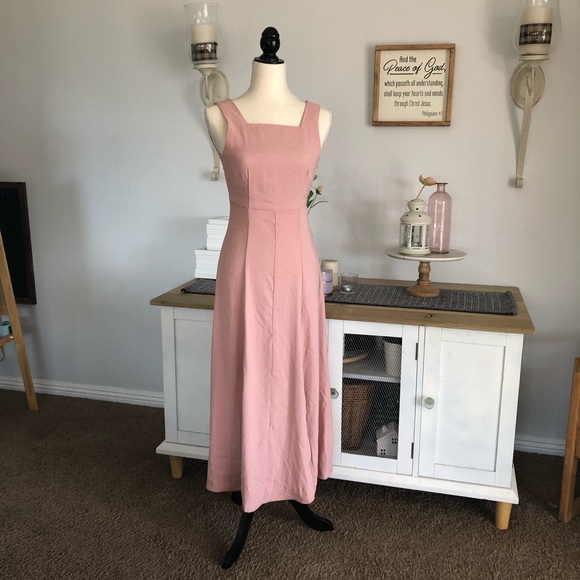 Mango Dresses & Skirts - MNG by MANGO Minimalist Pink Maxi Dress Sz 2